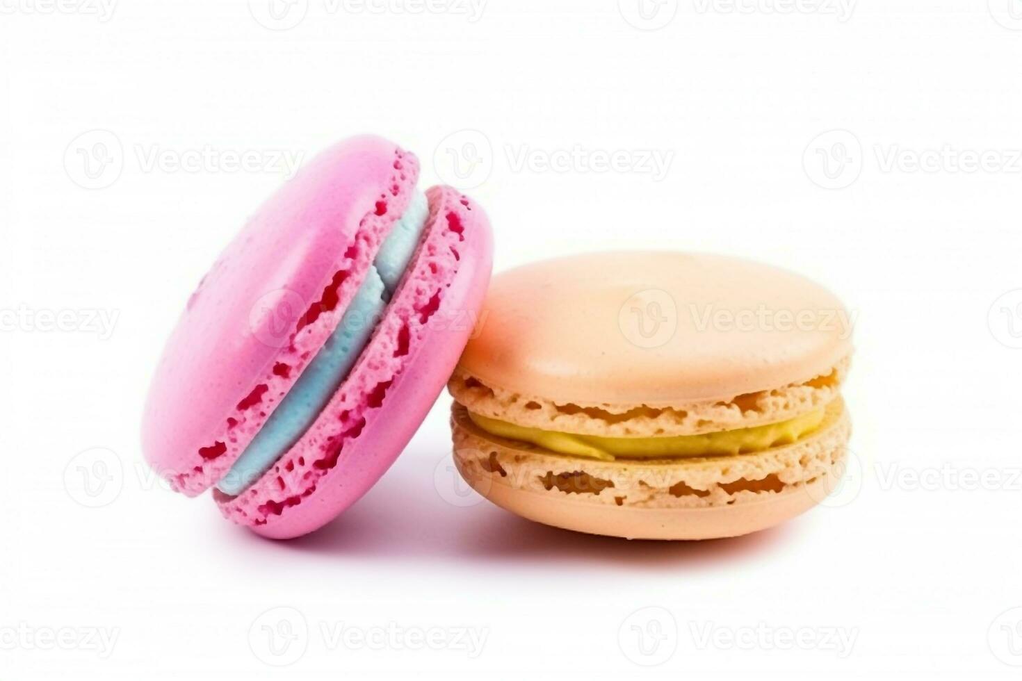 macarons isolé sur blanc Contexte photo