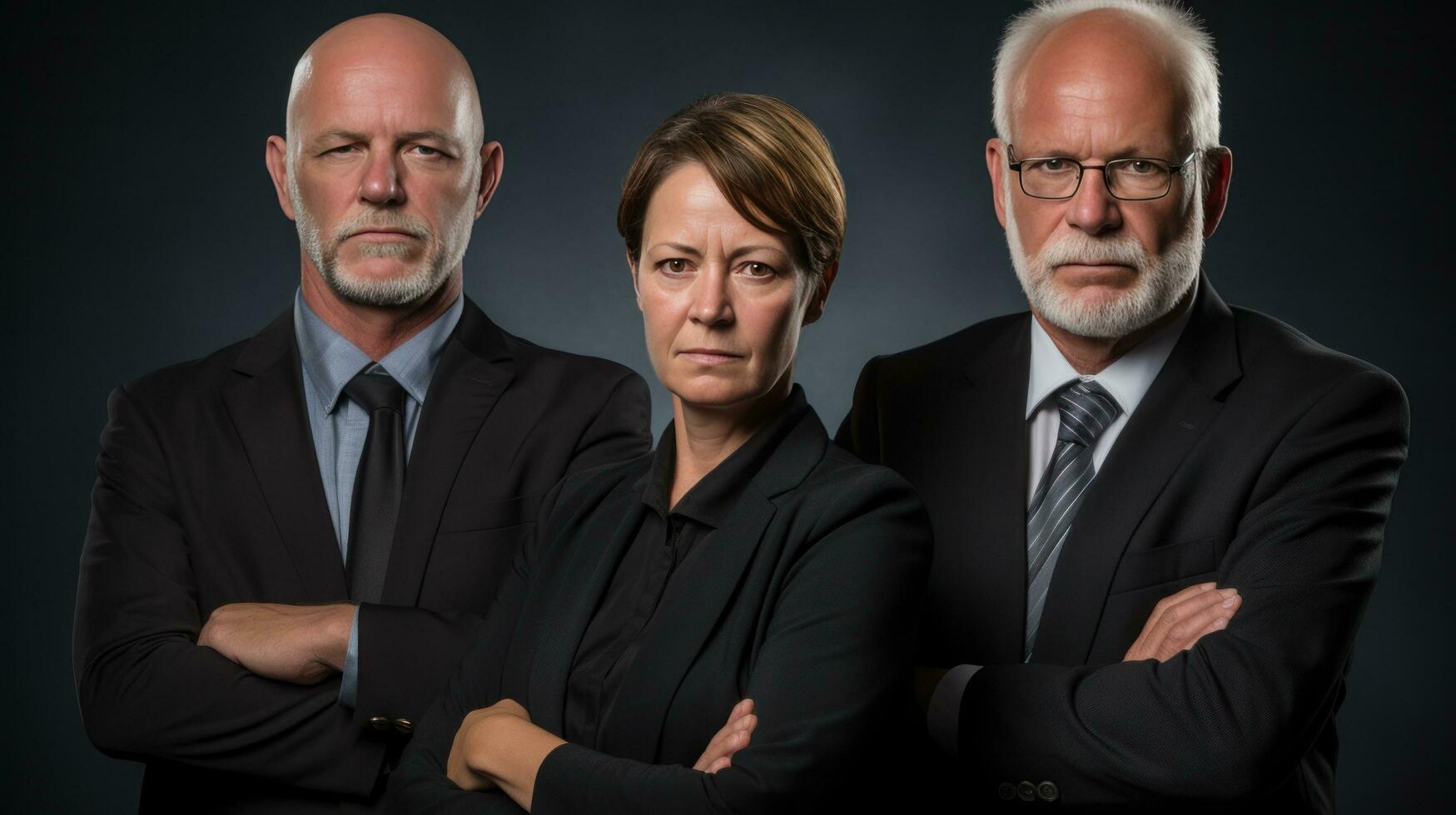 homme d'affaire avec affaires femme avec une sérieux Regardez photo