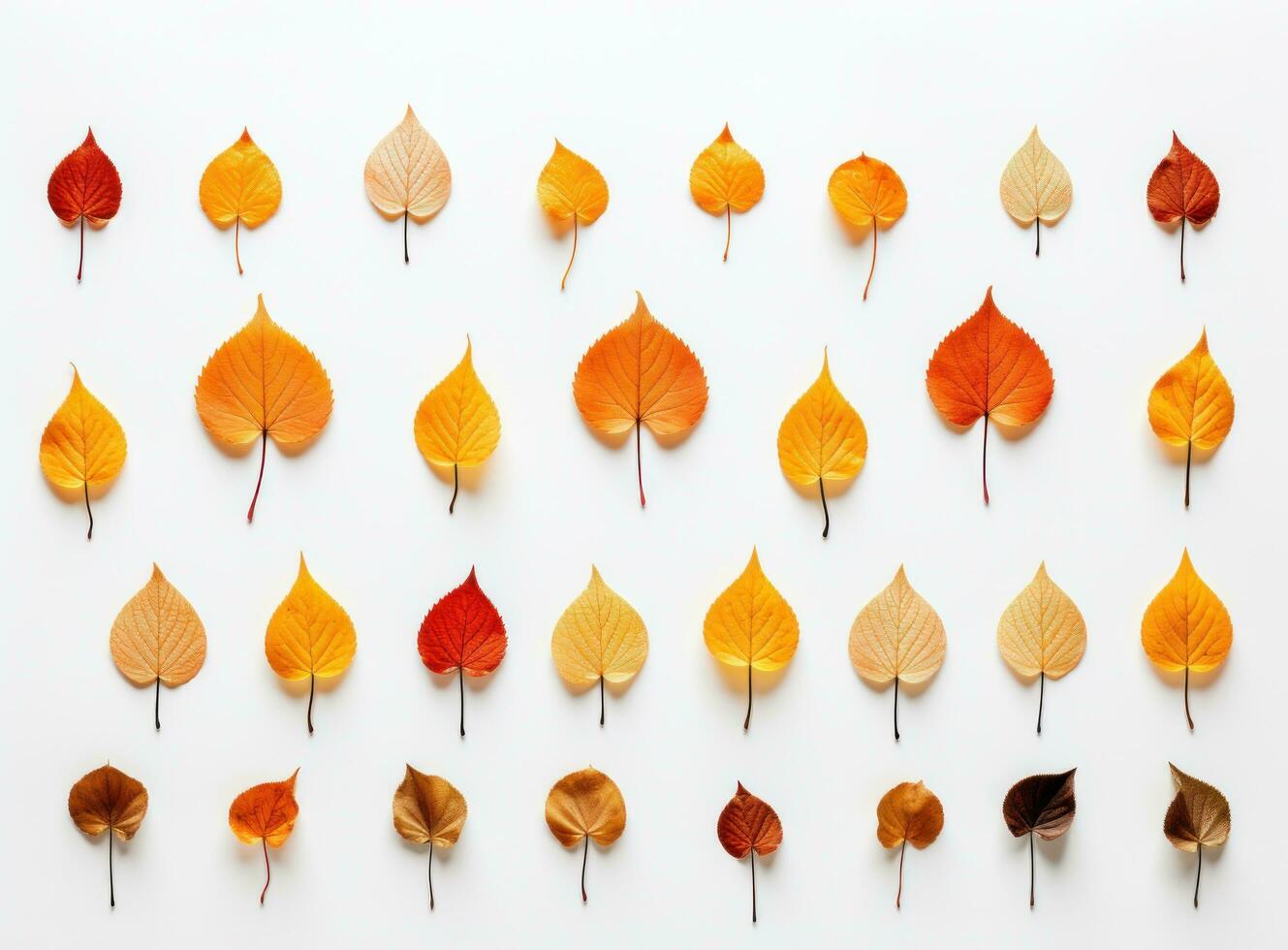 collection de feuilles d'automne photo