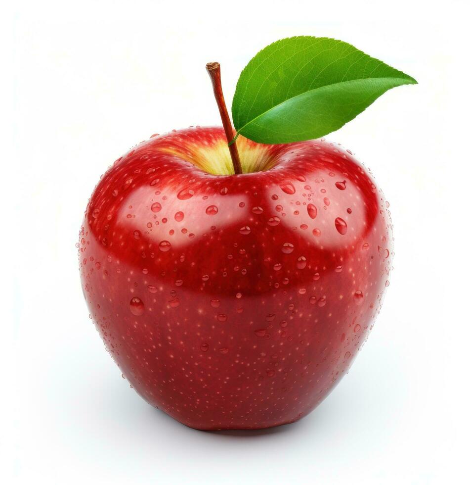 rouge mûr Pomme isolé photo