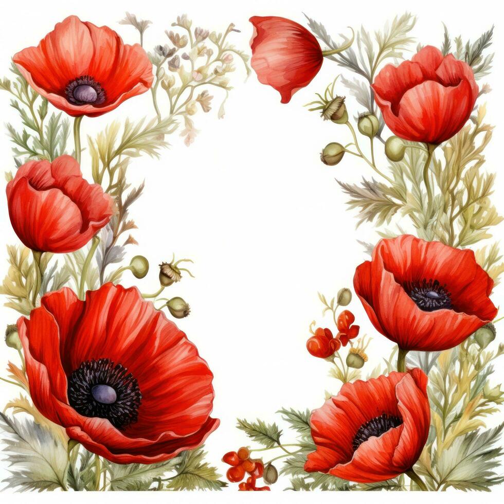 aquarelle coquelicot fleurs Contexte photo