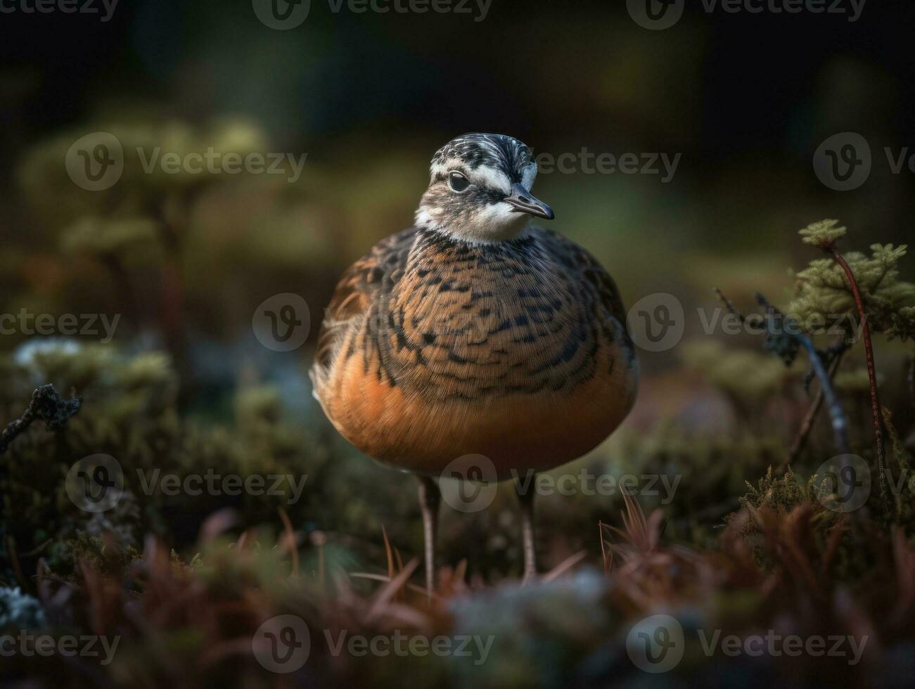 dotterel oiseau portrait établi avec génératif ai La technologie photo