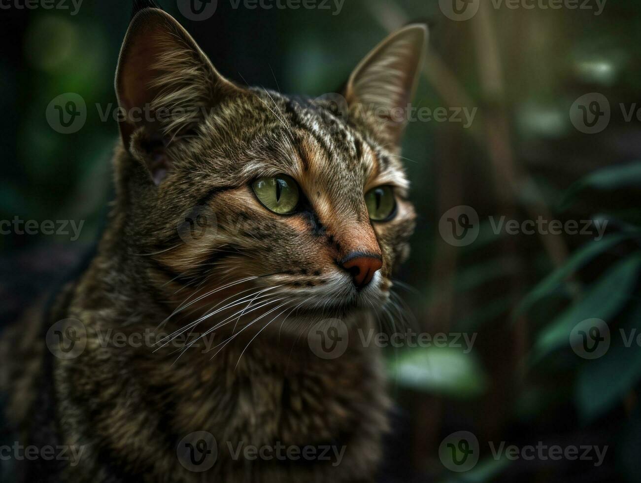 singapura chat portrait proche en haut établi avec génératif ai La technologie photo