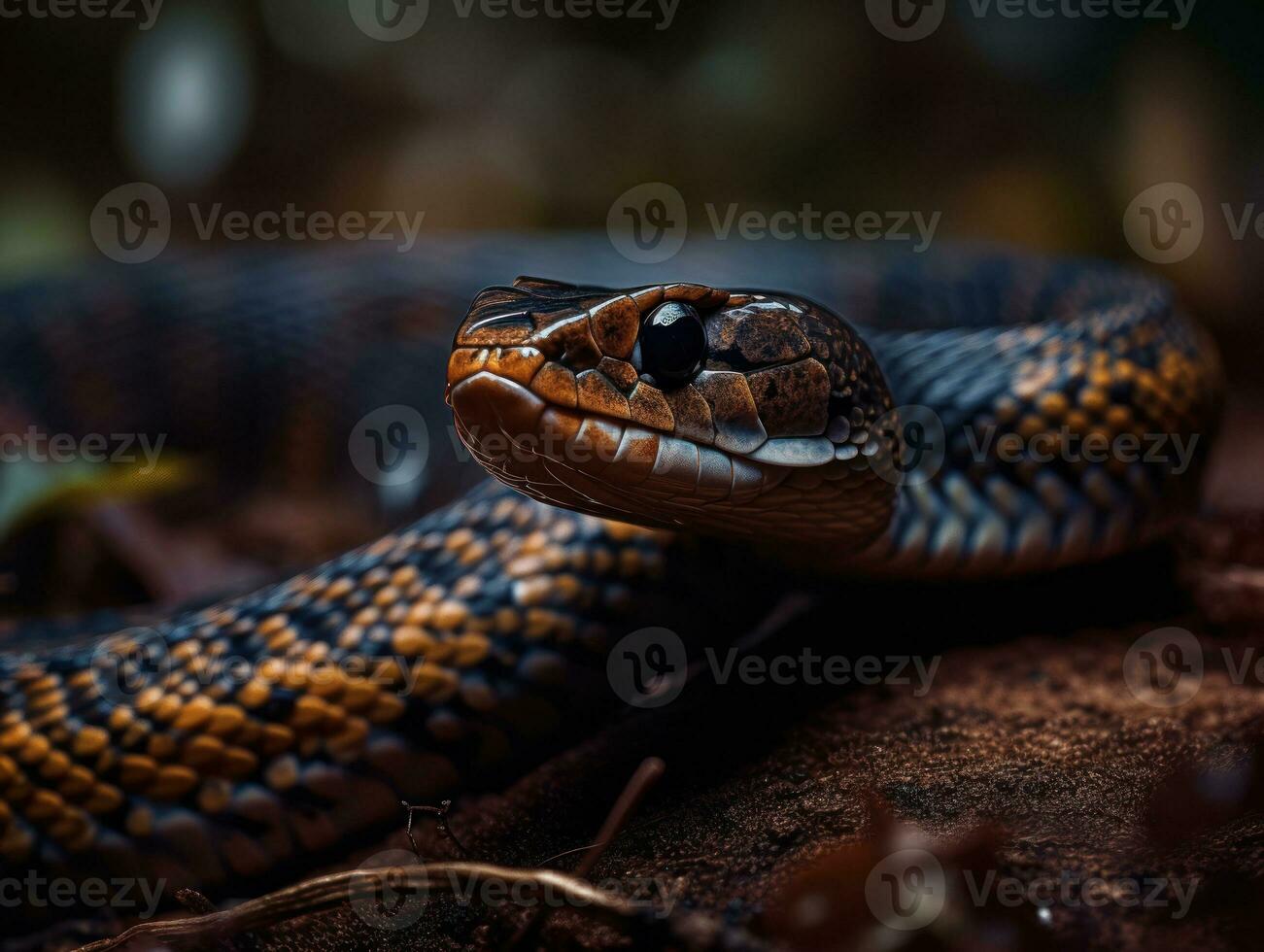 cobra portrait établi avec génératif ai La technologie photo