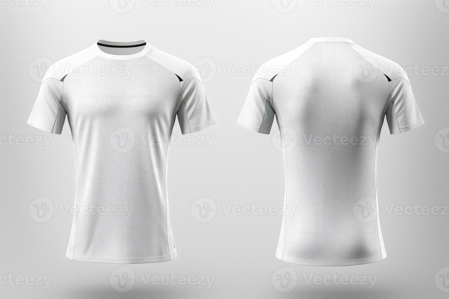 maquette des sports Football équipe uniformes blanc chemise, génératif ai illustration photo