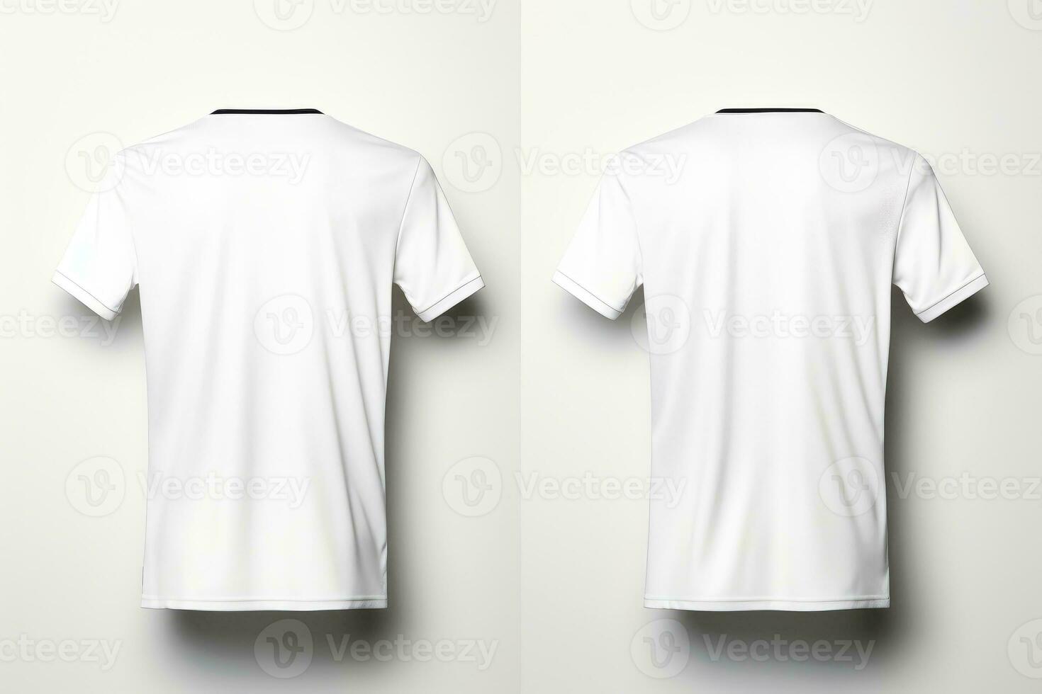 maquette des sports Football équipe uniformes blanc chemise, génératif ai illustration photo