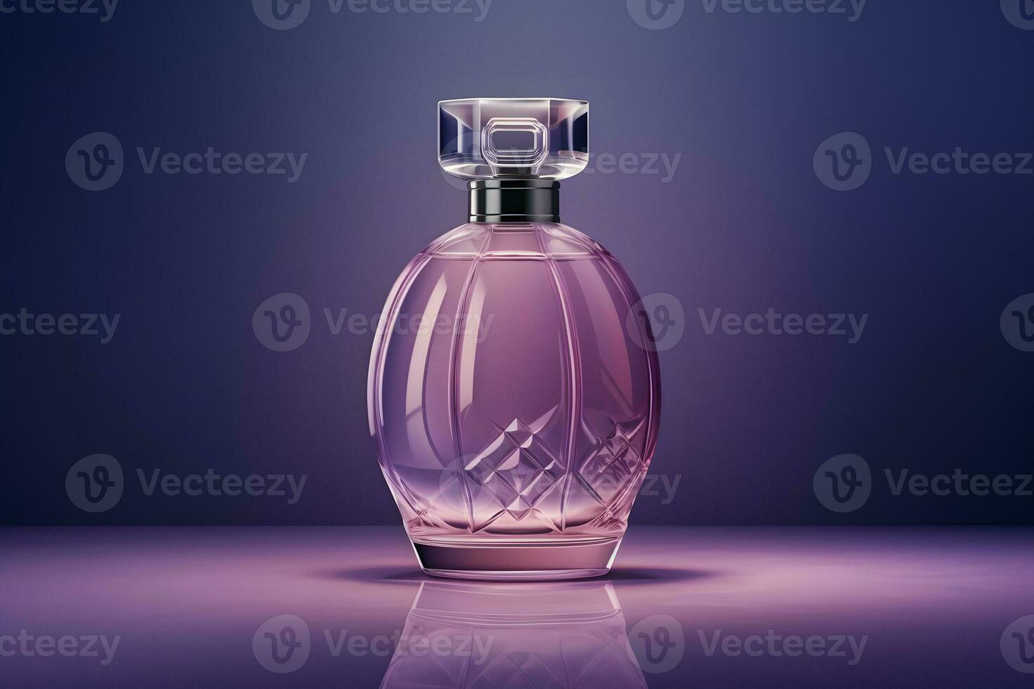 violet verre parfum bouteille maquette. neural réseau ai généré photo