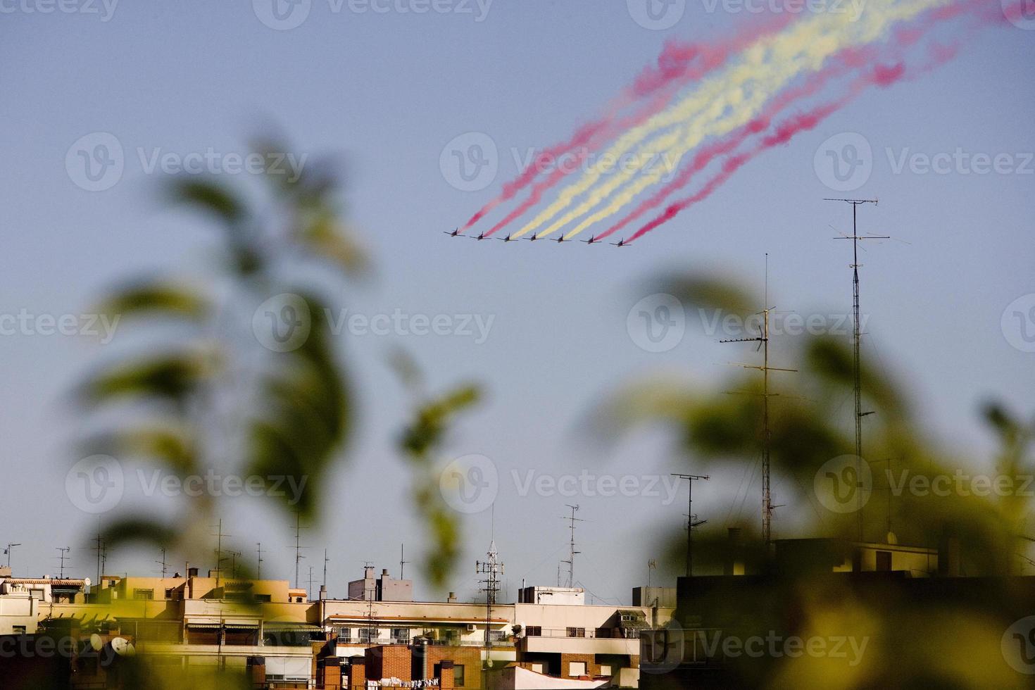 spectacle aérien à madrid, espagne. photo