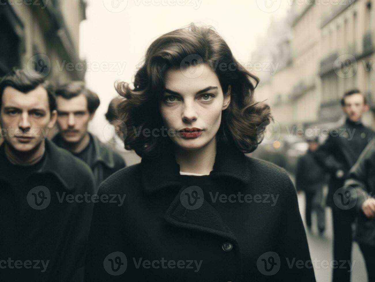 historique coloré photo de une femme de premier plan une manifestation ai génératif