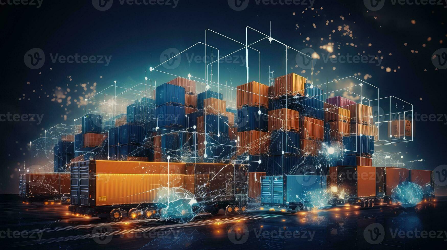 transport logistique artificiel intelligence ai généré photo