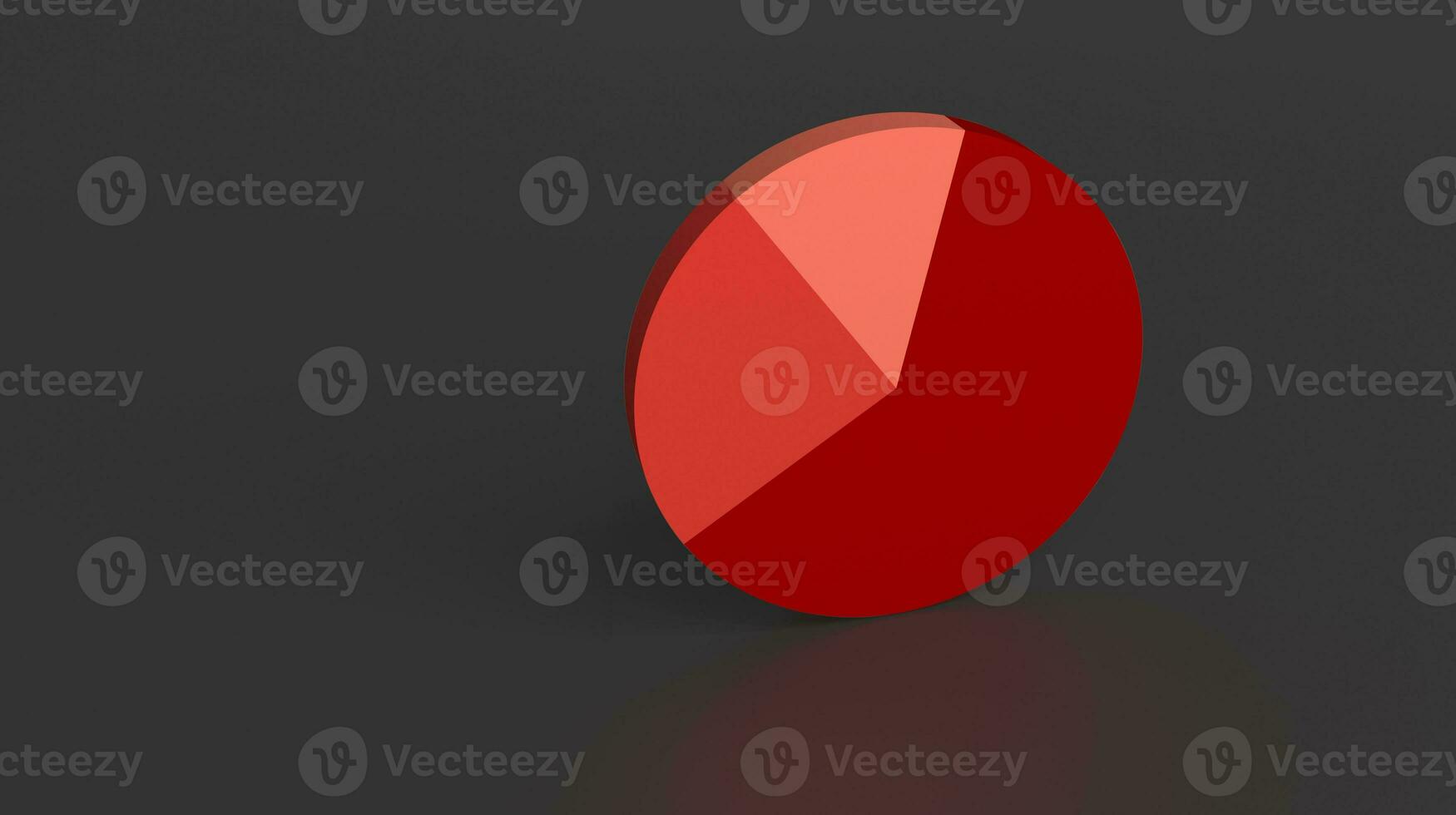 Vide Trois pièce tarte graphique sur foncé Contexte photo