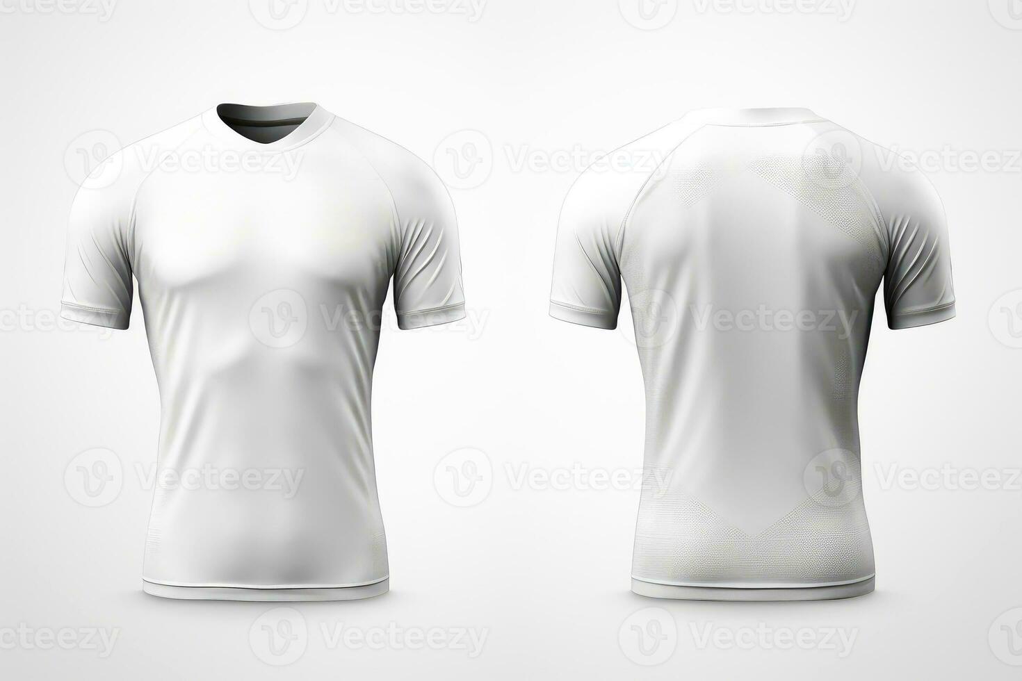 maquette des sports Football équipe uniformes blanc chemise, génératif ai illustration photo