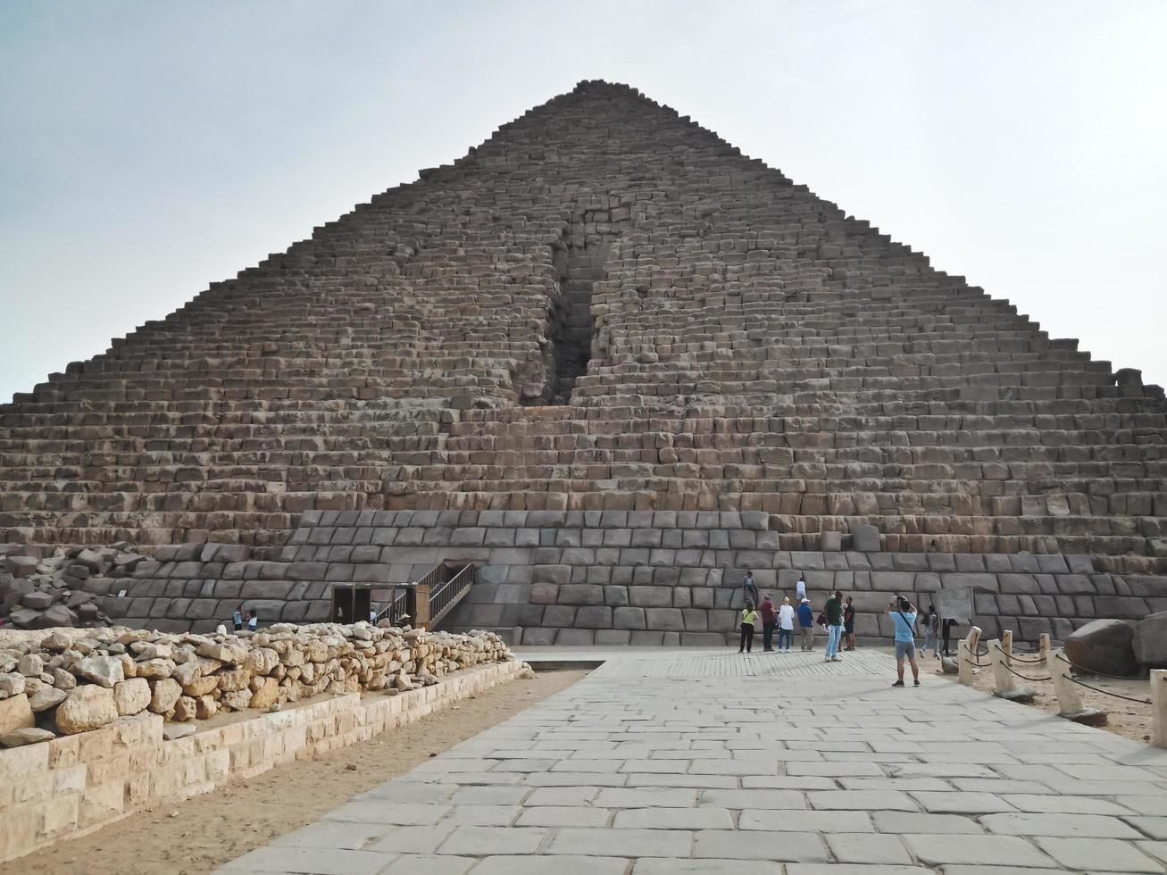 Une vue sur la grande pyramide de Gizeh, Egypte photo