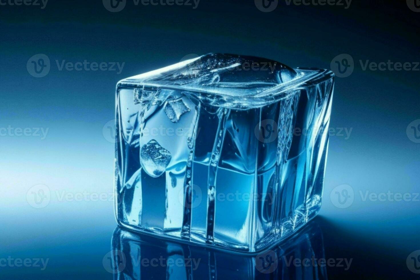 la glace cubes. ai génératif pro photo