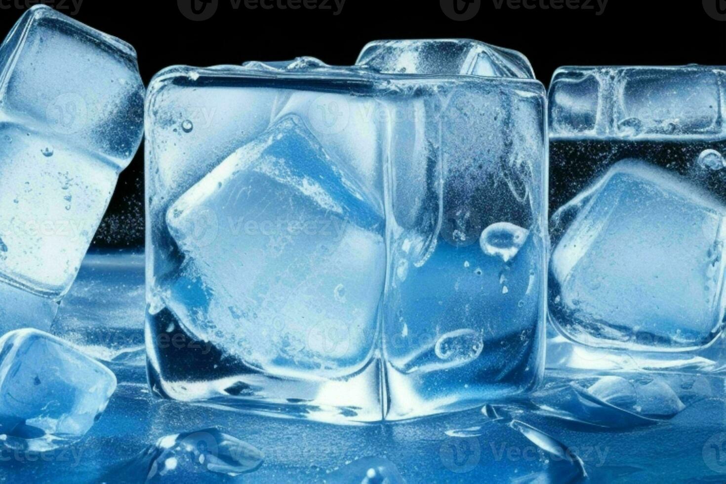 la glace cubes. ai génératif pro photo