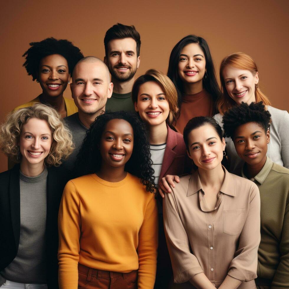 la diversité - gens de tout les courses et genre ensemble photo