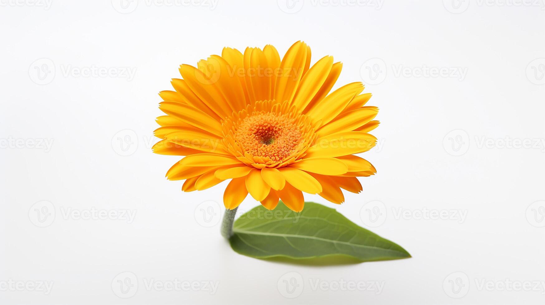 photo de magnifique calendula fleur isolé sur blanc Contexte. génératif ai