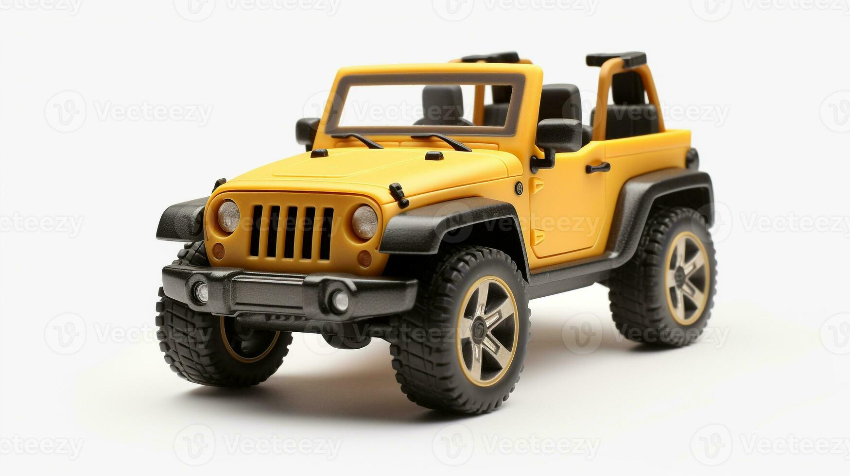 affichage une 3d miniature jeep. génératif ai photo