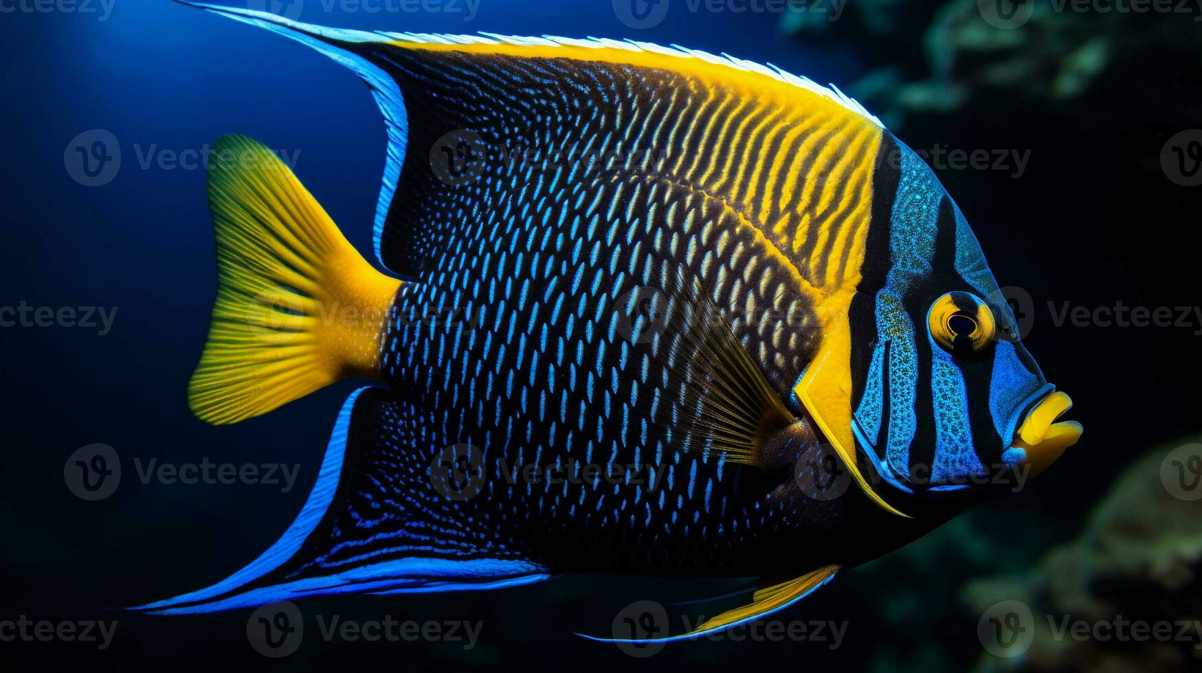 faune la photographie de photo de poisson-ange. génératif ai