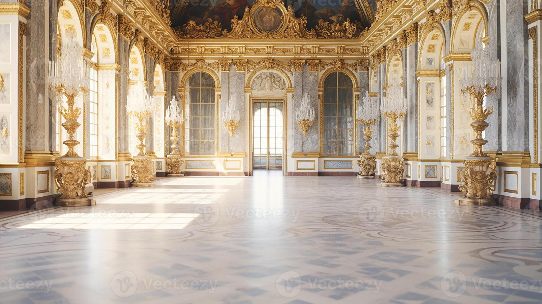 photo de le pièce avec le intérieur conception de le palais de Versailles, France. génératif ai