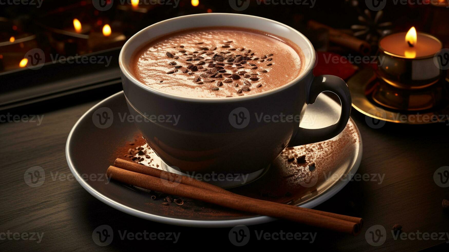 photo de épicé chaud Chocolat comme une plat dans une haut de gamme restaurant. génératif ai