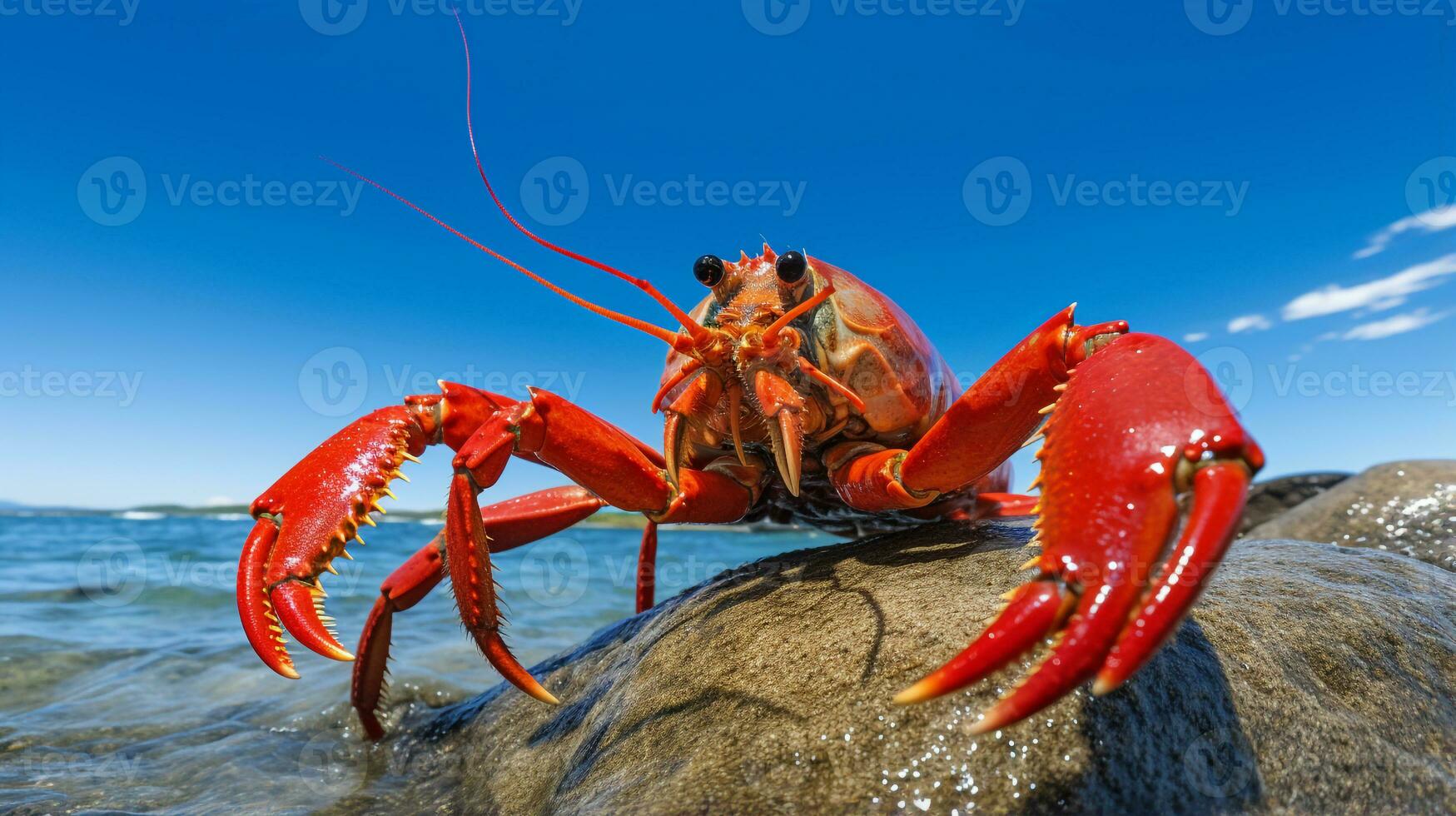 photo de une yabby en dessous de bleu ciel. génératif ai