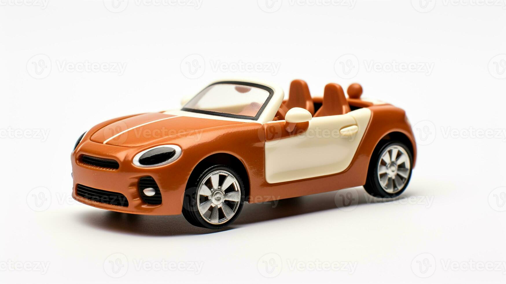 affichage une 3d miniature convertible auto. génératif ai photo