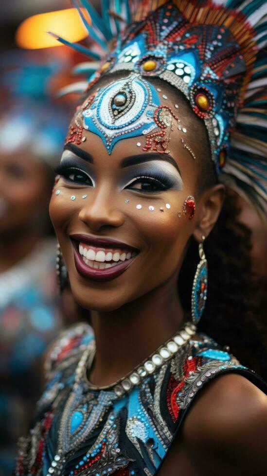 samba danseurs dans extravagant tenues à carnaval photo