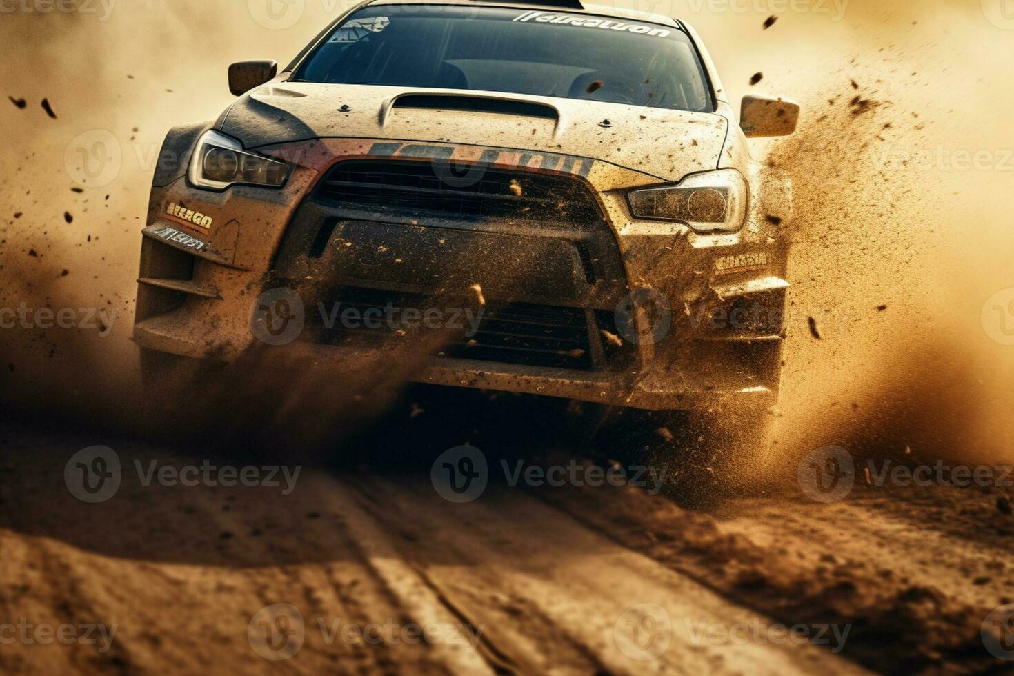 une courses voiture courses sur poussiéreux saleté des pistes photo
