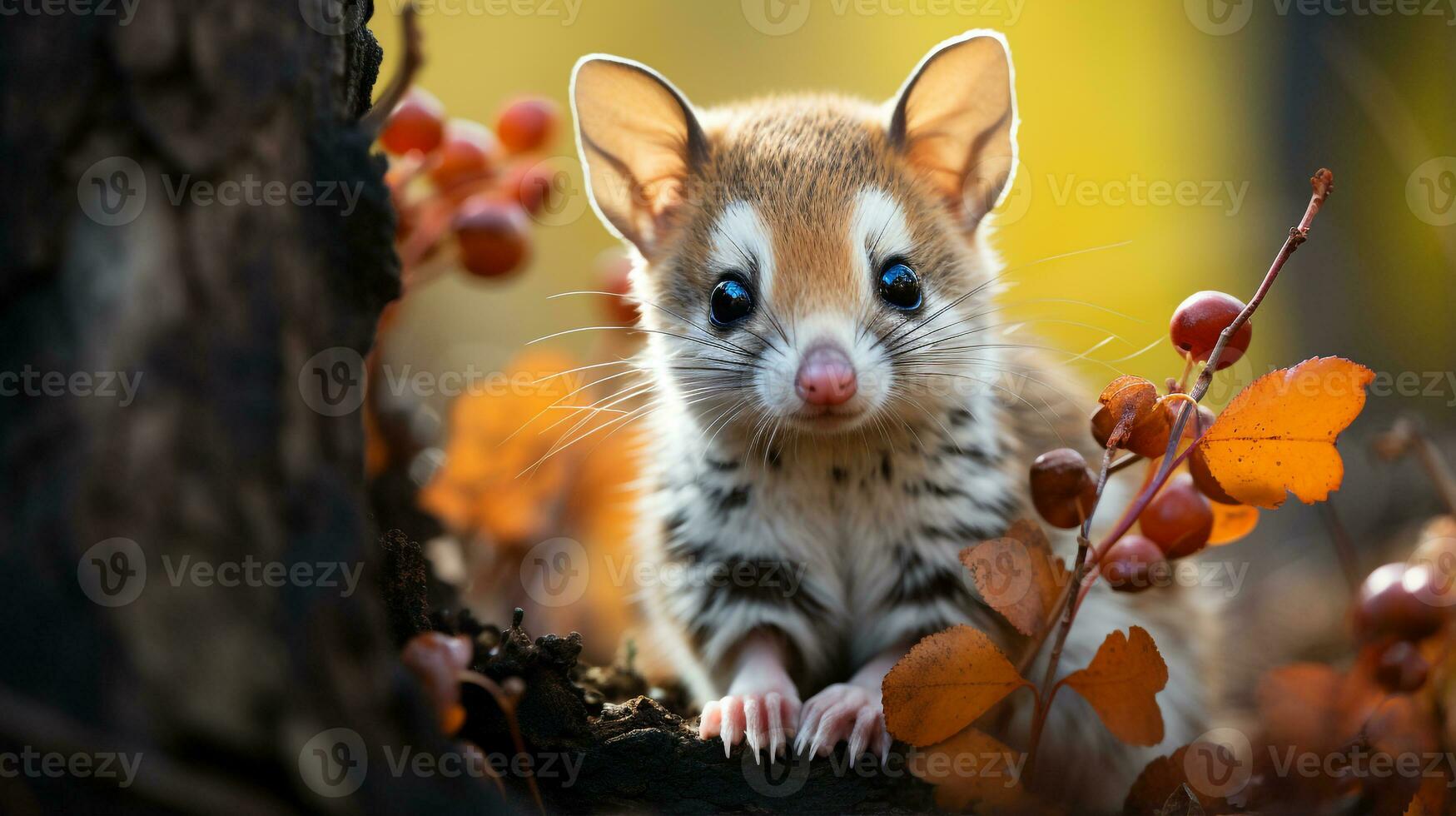 fermer photo de une quoll à la recherche tout direction. génératif ai