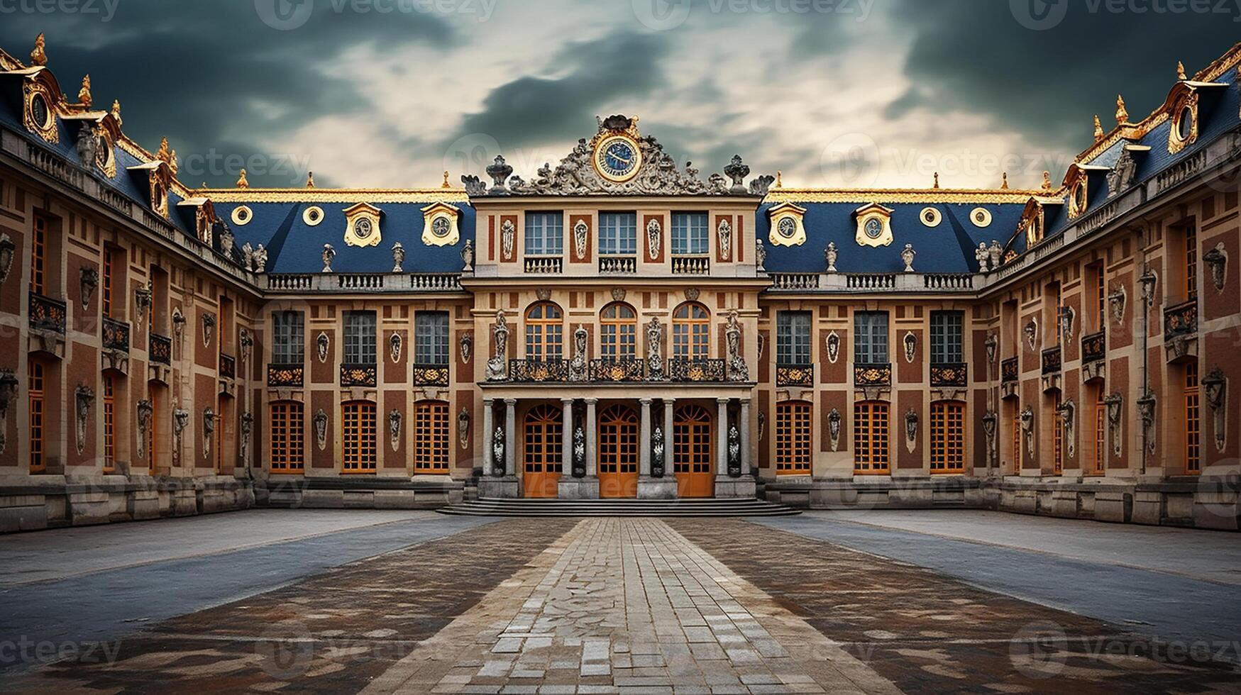 Stupéfiant beauté de le palais de Versailles dans France. génératif ai photo