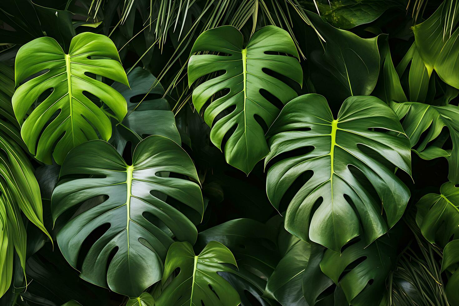 image de le luxuriant et exotique beauté de monstera les plantes photo