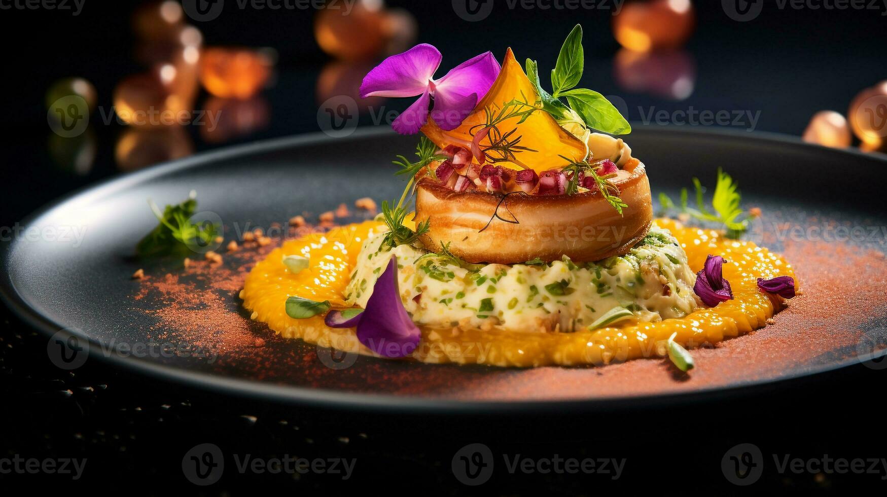 photo de mahalabie comme une plat dans une haut de gamme restaurant. génératif ai