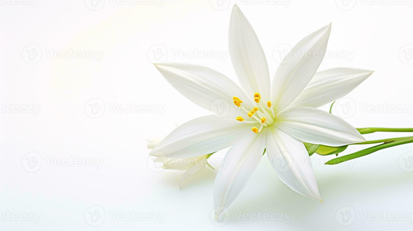 photo de magnifique étoile de Bethléem fleur isolé sur blanc Contexte. génératif ai