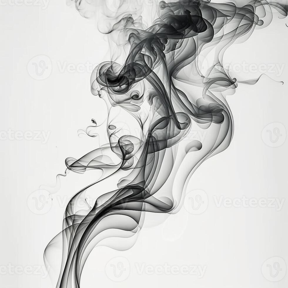 ai génératif asbtract Contexte noir et blanc fumée photo