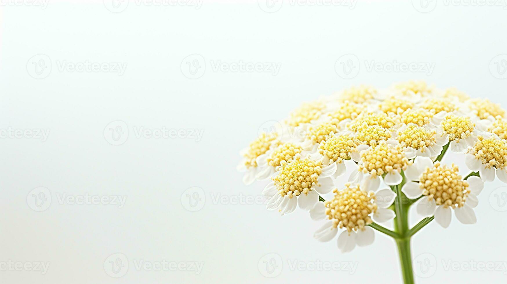 photo de magnifique achillée fleur isolé sur blanc Contexte. génératif ai