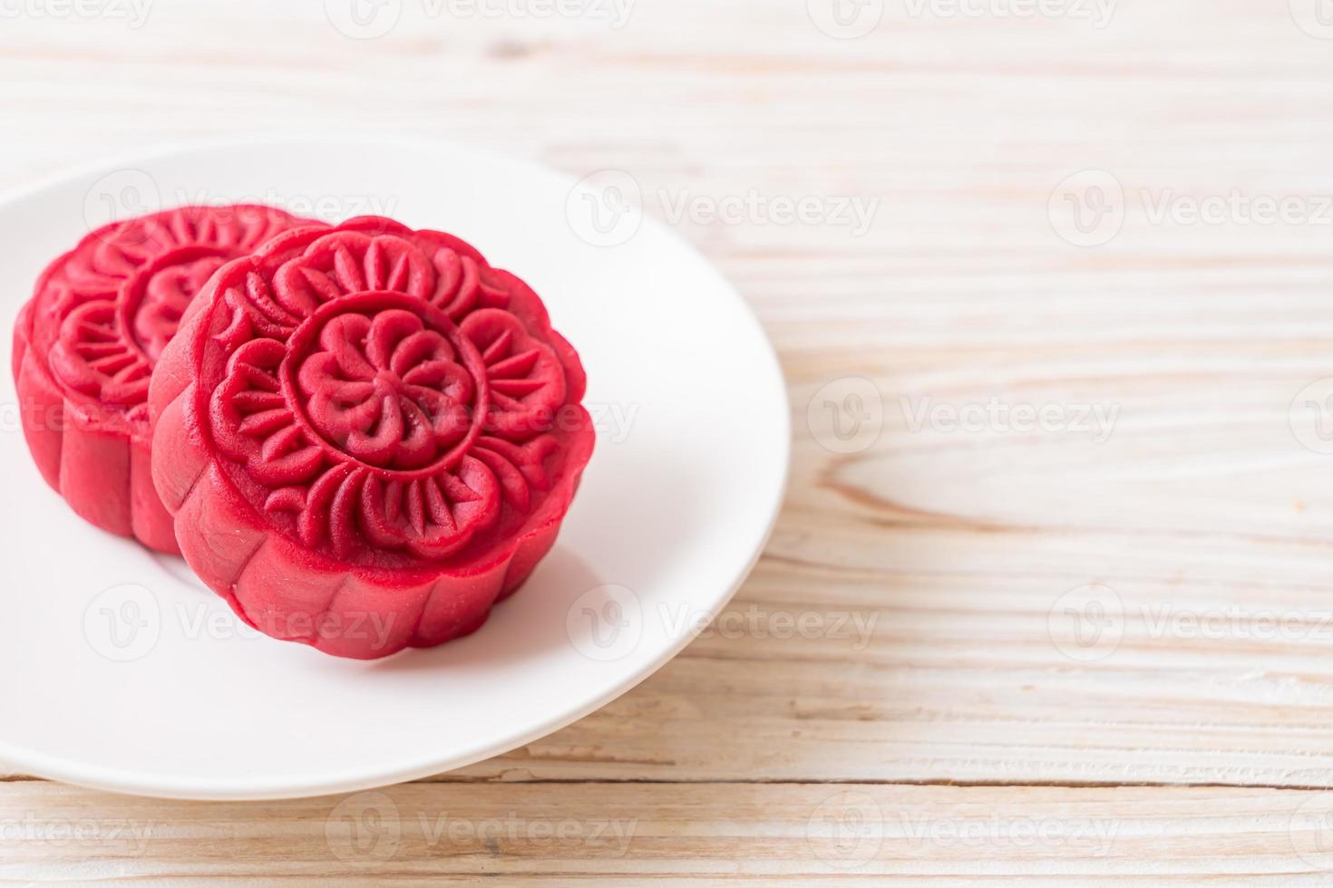 gâteau de lune saveur de velours rouge pour le festival de la mi-automne photo