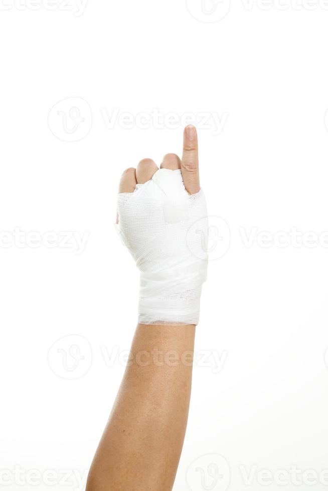 mains avec bandage photo