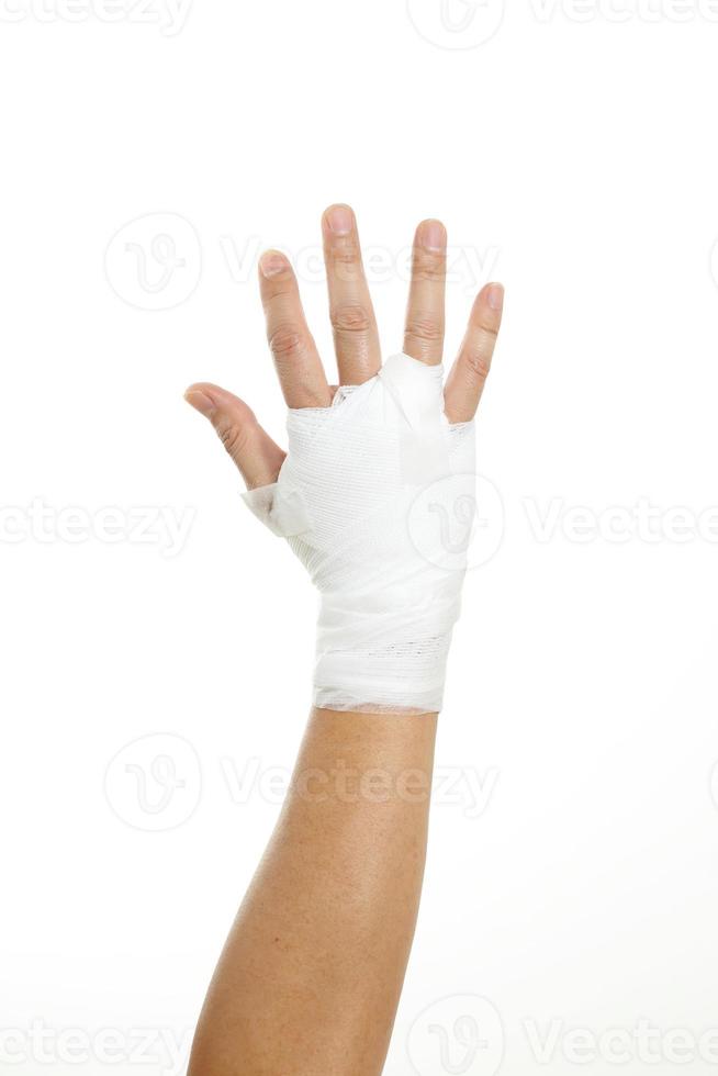 mains avec bandage photo