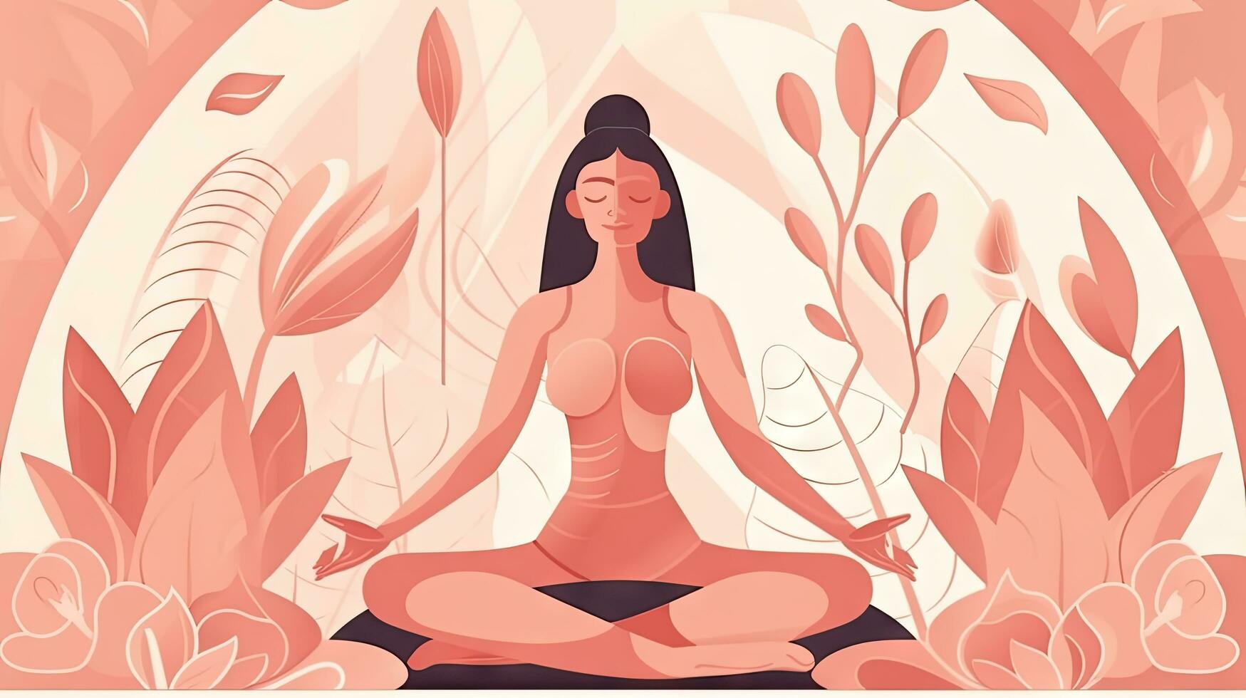 serein yoga asana entraine toi avec om symbole dans lotus illustration photo