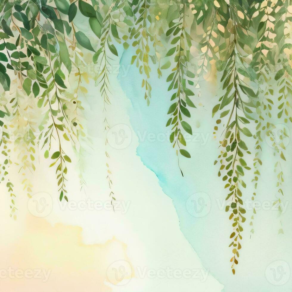 luxe aquarelle eucalyptus Contexte photo