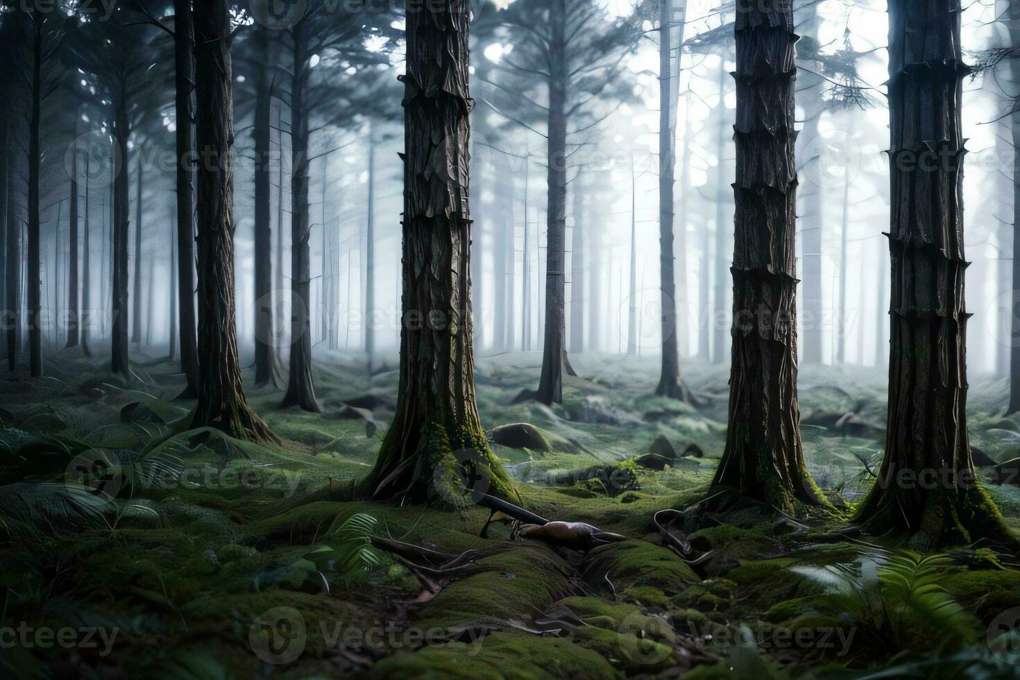 photo de le foncé colonne vertébrale forêt Contexte fond d'écran