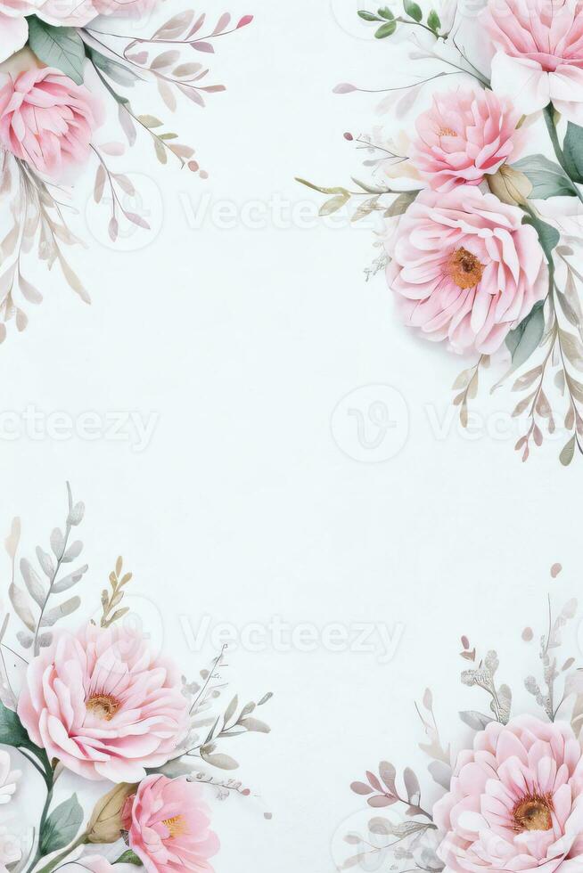 aquarelle rose fleurs Contexte photo