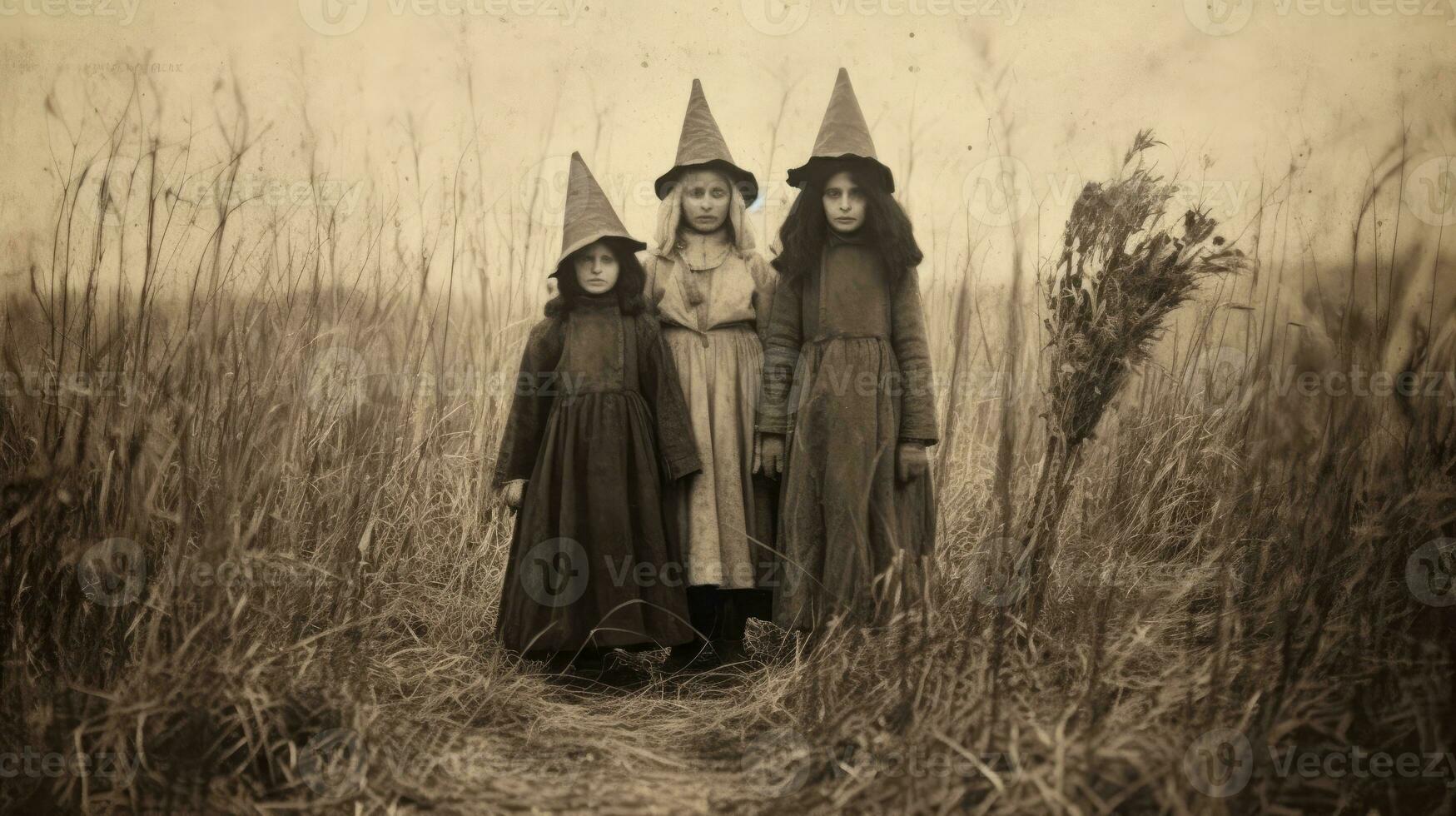 les enfants des gamins Halloween effrayant ancien la photographie masques 19e siècle horreur costumes fête photo