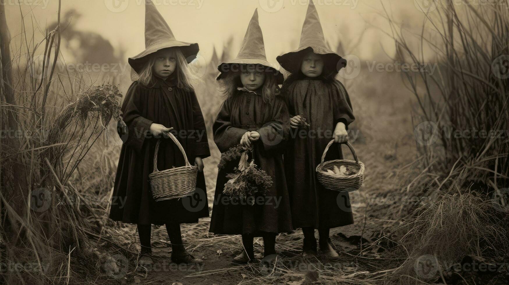 les enfants des gamins Halloween effrayant ancien la photographie masques 19e siècle horreur costumes fête photo