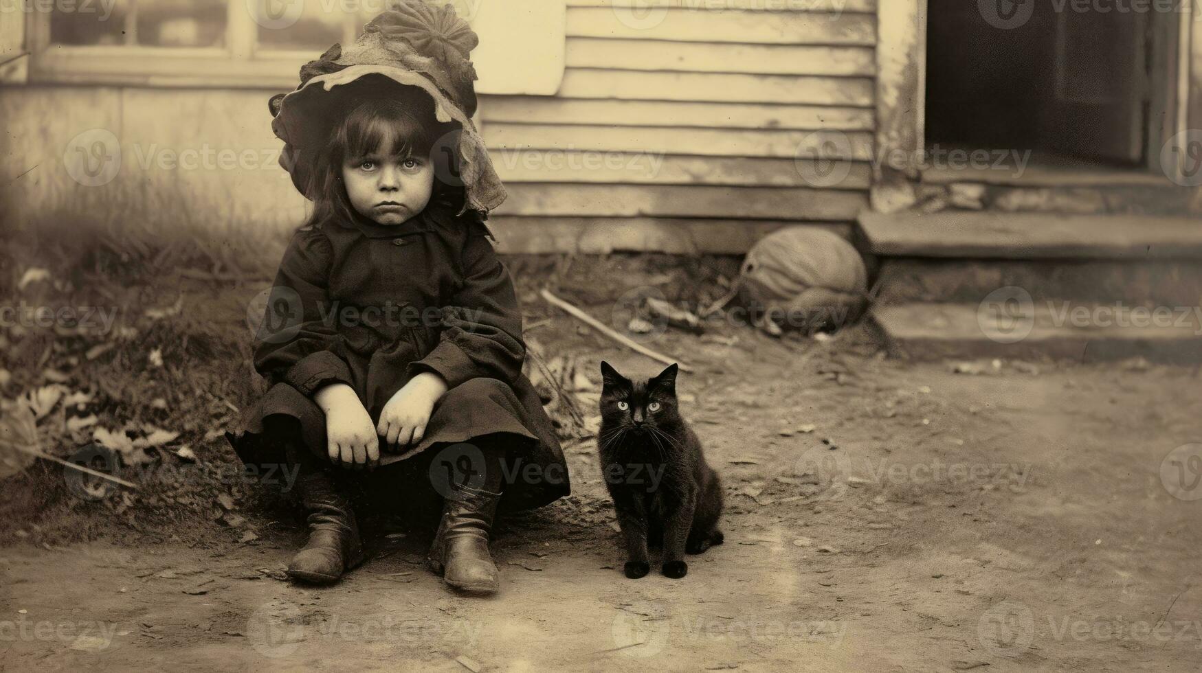 les enfants des gamins Halloween effrayant ancien la photographie masques 19e siècle horreur costumes fête photo