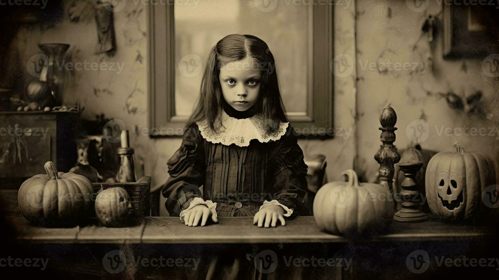 les enfants des gamins Halloween effrayant ancien la photographie masques 19e siècle horreur costumes fête photo