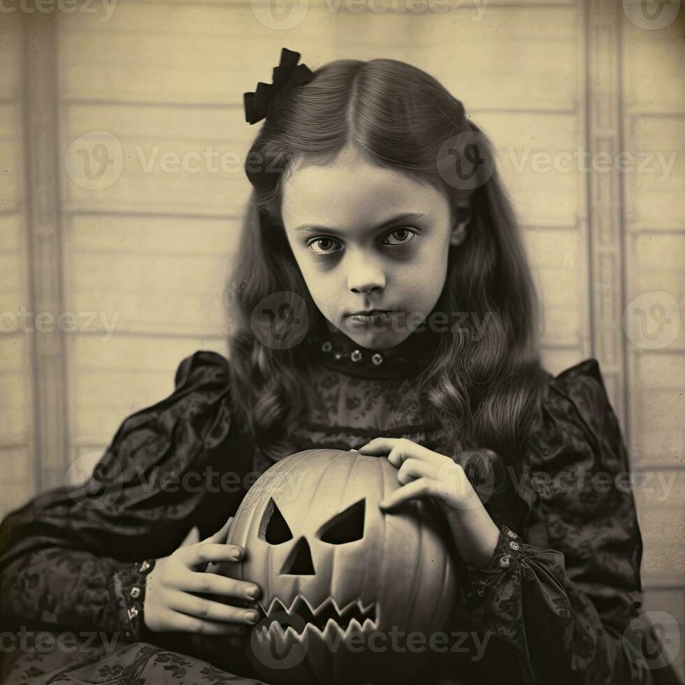 les enfants des gamins Halloween effrayant ancien la photographie masques 19e siècle horreur costumes fête photo