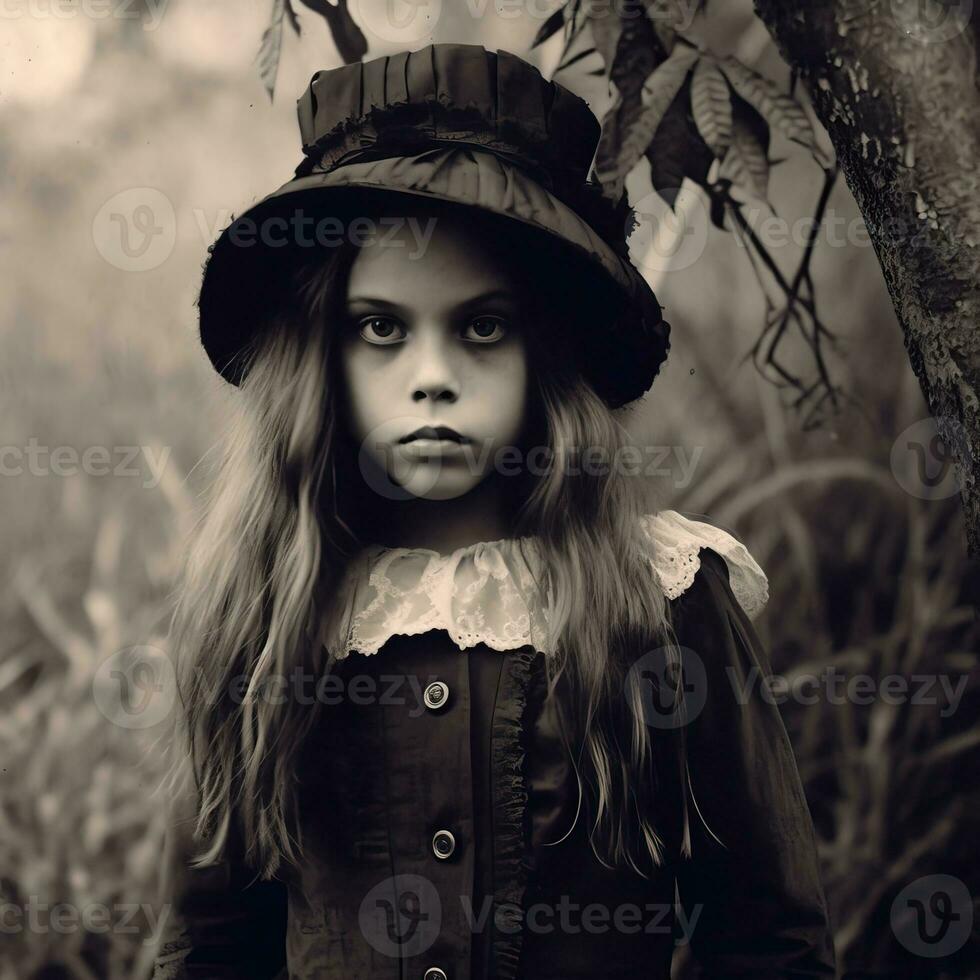 les enfants des gamins Halloween effrayant ancien la photographie masques 19e siècle horreur costumes fête photo