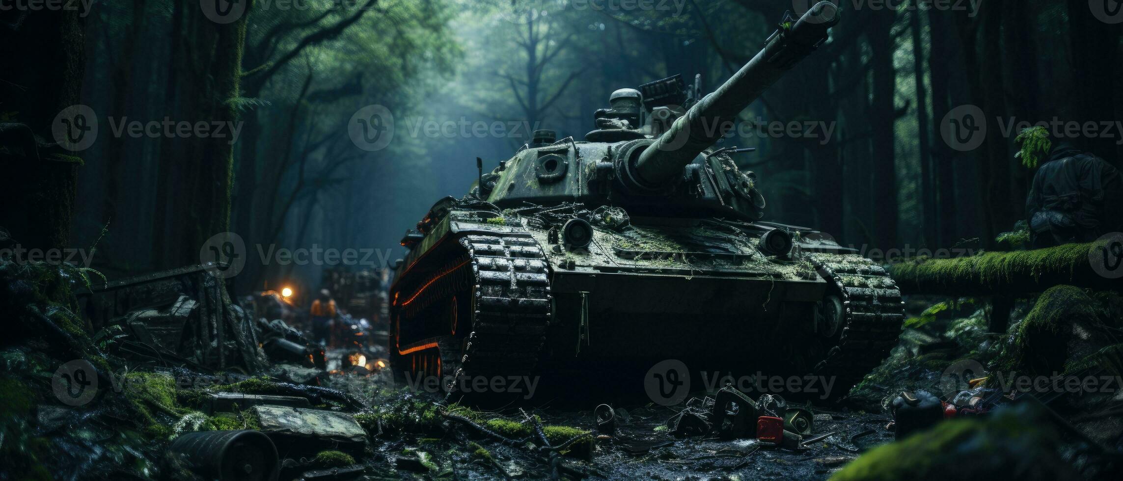 réservoir Panzer militaire pistolet Publier apocalypse paysage Jeu fond d'écran photo art illustration rouille